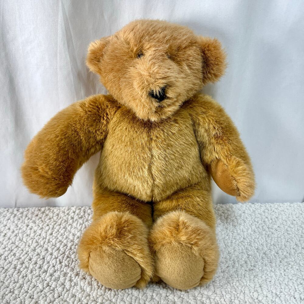 Nabby Plush Teddy Bear Brown North American Bear Co 14" 1990 No Outfit